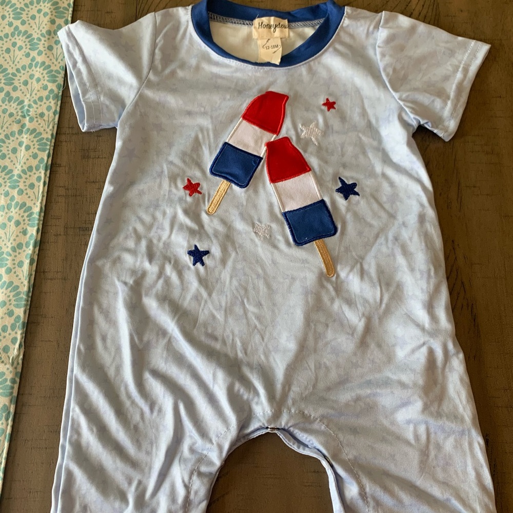 NWT Baby Popsicle Fourth of July Romper
